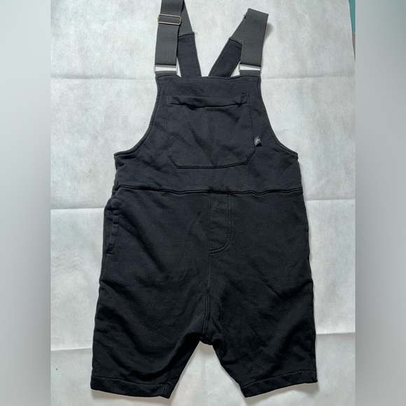 Phluid black sweatshirt material romper coveralls size 0 - Picture 1 of 6